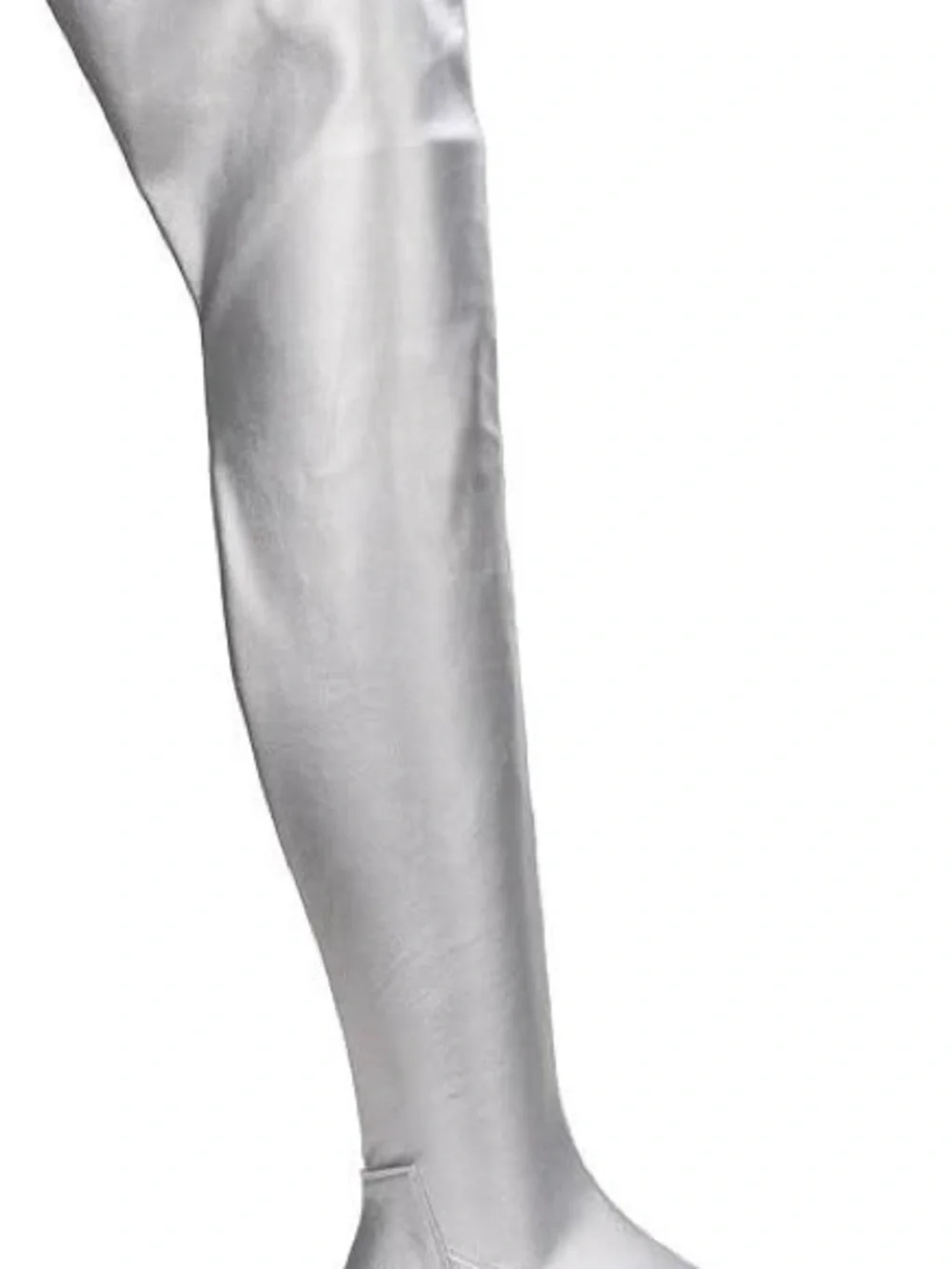 910. NEW NO BOX Cape Robbin Silver Over-the-Knee Platform Boots
